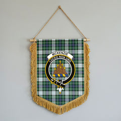 McKenzie Dress Ancient Tartan Crest Wall Hanging Banner - Wood Pole