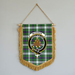 McKenzie Dress Modern Tartan Crest Wall Hanging Banner - Wood Pole