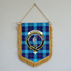 McKerrell Tartan Crest Wall Hanging Banner - Wood Pole