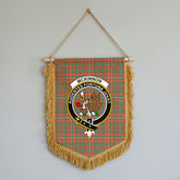McKinnon Ancient Tartan Crest Wall Hanging Banner - Wood Pole