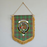 McKinnon Hunting Ancient Tartan Crest Wall Hanging Banner - Wood Pole