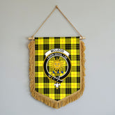 McLeod of Lewis Modern Tartan Crest Wall Hanging Banner - Wood Pole