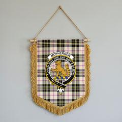 McPherson Dress Ancient Tartan Crest Wall Hanging Banner - Wood Pole