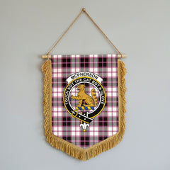 McPherson Hunting Modern Tartan Crest Wall Hanging Banner - Wood Pole