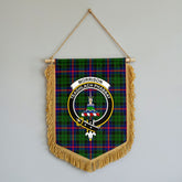 Morrison Modern Tartan Crest Wall Hanging Banner - Wood Pole