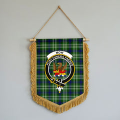 Mow Tartan Crest Wall Hanging Banner - Wood Pole