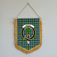 Mowat Ancient Tartan Crest Wall Hanging Banner - Wood Pole