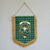 Murray of Atholl Ancient Tartan Crest Wall Hanging Banner - Wood Pole