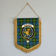 Newlands Tartan Crest Wall Hanging Banner - Wood Pole