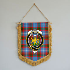 Newton Tartan Crest Wall Hanging Banner - Wood Pole