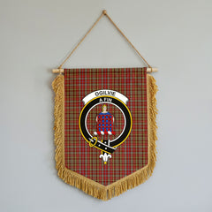 Ogilvie Tartan Crest Wall Hanging Banner - Wood Pole