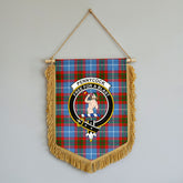 Pennycook Tartan Crest Wall Hanging Banner - Wood Pole