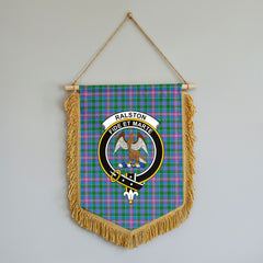 Ralston Tartan Crest Wall Hanging Banner - Wood Pole