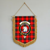 Ramsay Modern Tartan Crest Wall Hanging Banner - Wood Pole