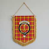 Scrymgeour Tartan Crest Wall Hanging Banner - Wood Pole