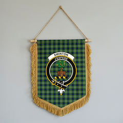 Swinton Tartan Crest Wall Hanging Banner - Wood Pole