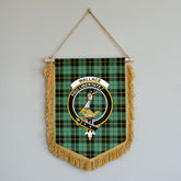 Wallace Hunting Ancient Tartan Crest Wall Hanging Banner - Wood Pole