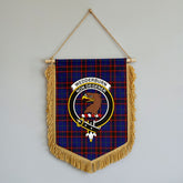 Wedderburn Tartan Crest Wall Hanging Banner - Wood Pole