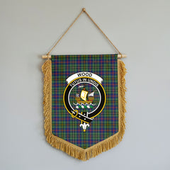 Wood Tartan Crest Wall Hanging Banner - Wood Pole