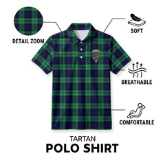 Abercrombie Tartan Crest Birdseye Mesh Polo Shirt