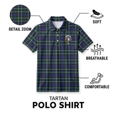 Allardice Tartan Crest Birdseye Mesh Polo Shirt