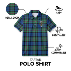 Baird Ancient Tartan Crest Birdseye Mesh Polo Shirt