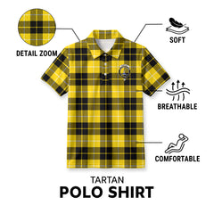 Barclay Dress Modern Tartan Crest Birdseye Mesh Polo Shirt
