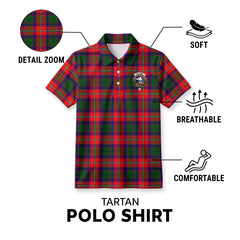 Belshes Tartan Crest Birdseye Mesh Polo Shirt