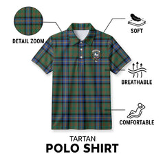 Cochrane Ancient Tartan Crest Birdseye Mesh Polo Shirt
