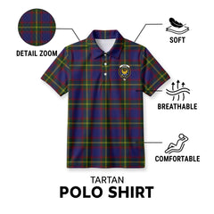 Durie Tartan Crest Birdseye Mesh Polo Shirt