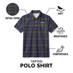 Fletcher of Dunans Tartan Crest Birdseye Mesh Polo Shirt