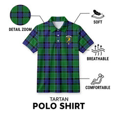 Haldane Tartan Crest Birdseye Mesh Polo Shirt