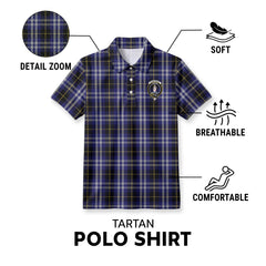 Kilmarnock Tartan Crest Birdseye Mesh Polo Shirt