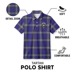 Kinnaird Tartan Crest Birdseye Mesh Polo Shirt