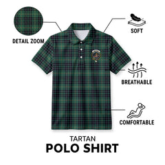 MacAulay Hunting Ancient Tartan Crest Birdseye Mesh Polo Shirt