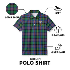 MacLennan Ancient Tartan Crest Birdseye Mesh Polo Shirt