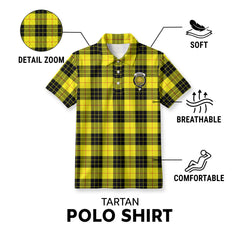 MacLeod of Lewis Modern Tartan Crest Birdseye Mesh Polo Shirt