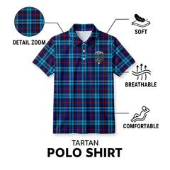 McCorquodale Tartan Crest Birdseye Mesh Polo Shirt