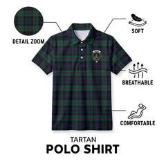 McKinlay Modern Tartan Crest Birdseye Mesh Polo Shirt