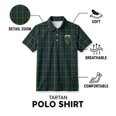 Tait Tartan Crest Birdseye Mesh Polo Shirt