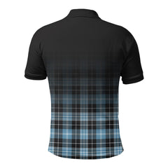 Clark Ancient Tartan Crest Polo Shirt - Thistle Black Style