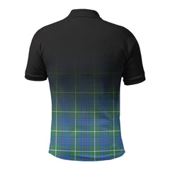 MacIntyre Hunting Ancient Tartan Crest Polo Shirt - Thistle Black Style