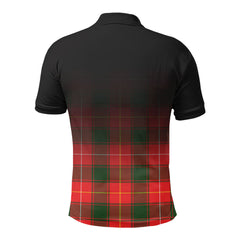 MacPhee Modern Tartan Crest Polo Shirt - Thistle Black Style