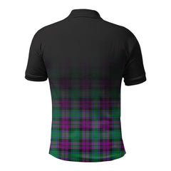McArthur – Milton Tartan Crest Polo Shirt - Thistle Black Style