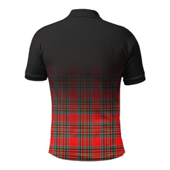 McBain Tartan Crest Polo Shirt - Thistle Black Style
