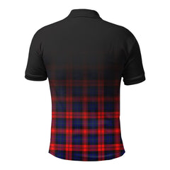 McCracken Tartan Crest Polo Shirt - Thistle Black Style