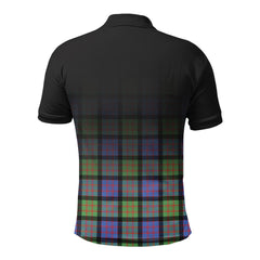 McDonald Ancient Tartan Crest Polo Shirt - Thistle Black Style
