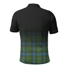 McMillan Hunting Ancient Tartan Crest Polo Shirt - Thistle Black Style