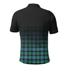Mitchell Ancient Tartan Crest Polo Shirt - Thistle Black Style
