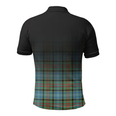 Paisley District Tartan Crest Polo Shirt - Thistle Black Style